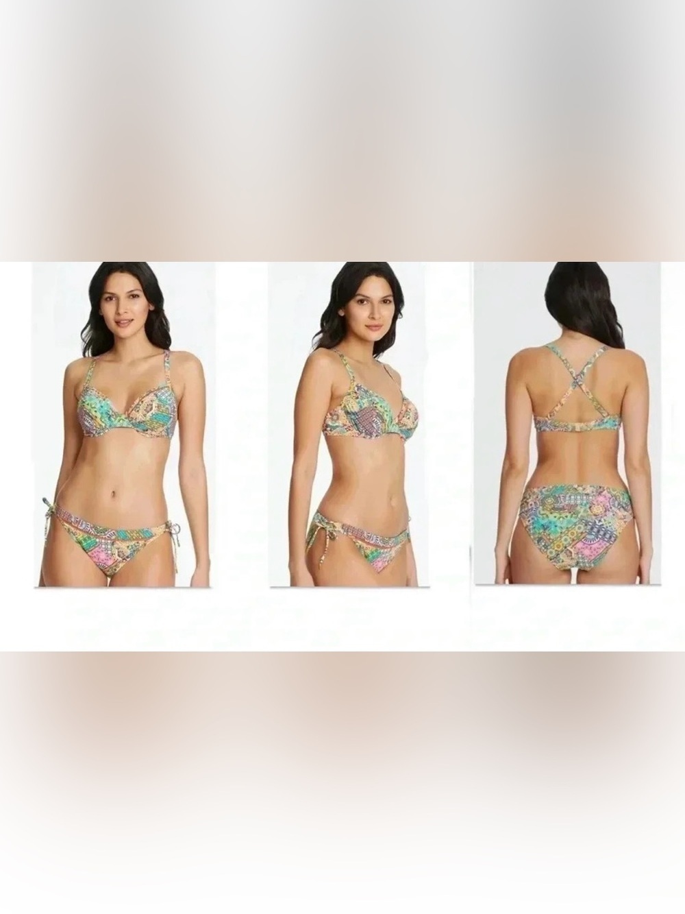 BLEU ROD BEATTIE Underwire Molded Cup Bra Seriously Sunny Bikini Set